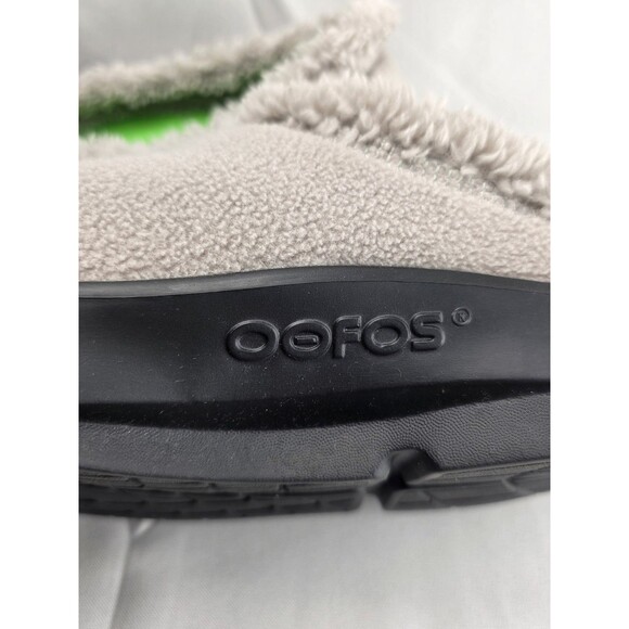 OOFOS OOcoozie Mule Shoes Mens 10 Tan Fleece Lined SlipOn Recovery Comfort Cabin main image 5